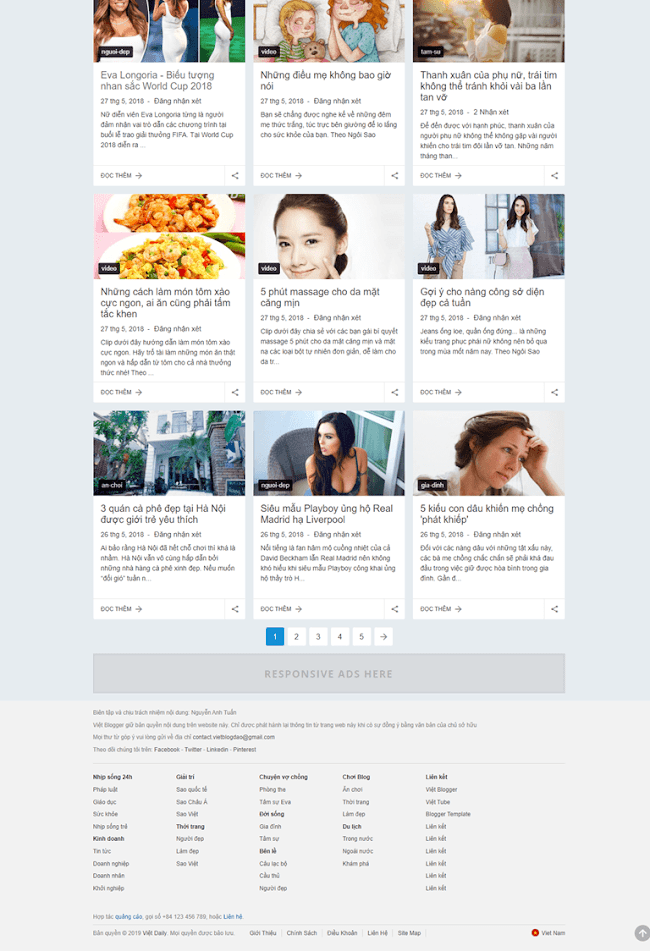 Template Blogspot cá nhân đẹp tinh tế 01